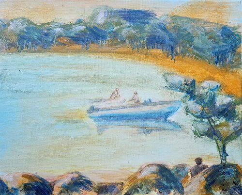 Au loin on entend / Merles et moqueurs des savanes / Portés par la brise by Kaithya Huc, Painting for Sale on Select