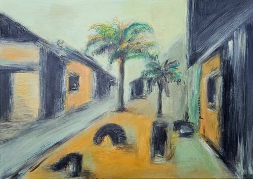 Au chant du coq et des oiseaux matinaux by Kaithya Huc, Painting for Sale on Select