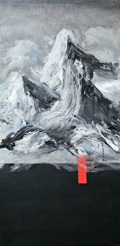 Le temps est à l'orage / La montagne coule / Tonnerre assourdissant by Kaithya Huc, Painting for Sale on Select