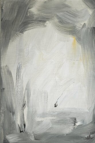 In front of the window / He hopes and dreams / The light erases the trouble by Kaithya Huc, Painting for Sale on Select