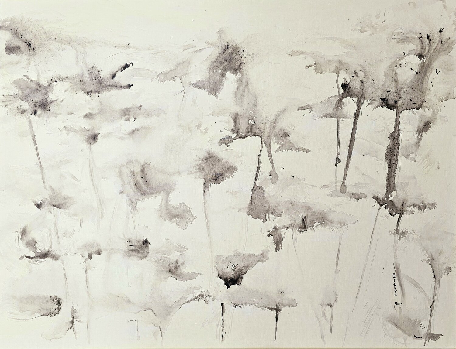 Exubérance végétale / Sauvage et libre / Jeu avec le vent taquin Kaithya Huc Original painting for sale