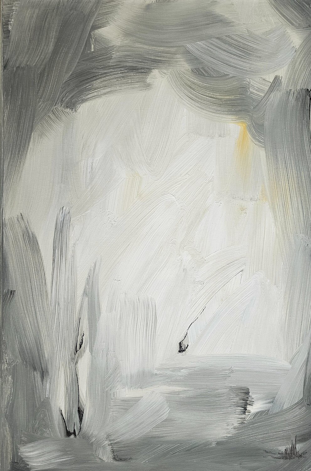 In front of the window / He hopes and dreams / The light erases the trouble Kaithya Huc Original painting for sale
