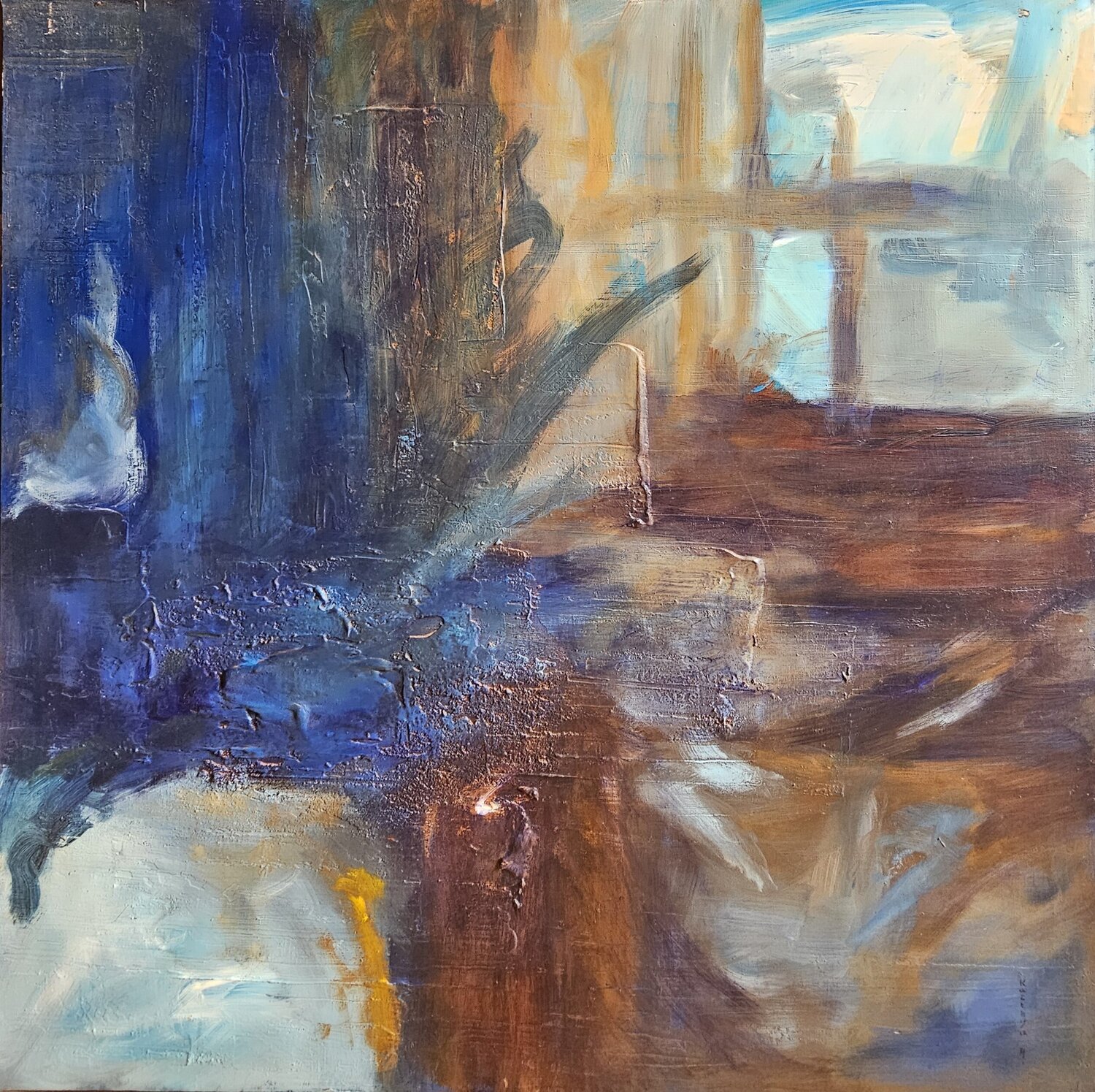 Par la fenêtre / Laisser ses cicatrices / La vie fait la roue Kaithya Huc Original painting for sale
