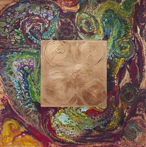 Square in square 3 by Svetlana Saratova, Painting for Sale on Select