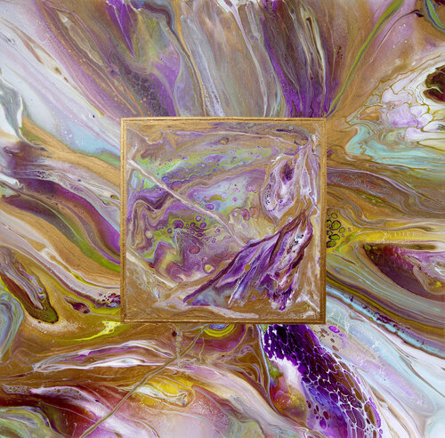 Square in square 5 by Svetlana Saratova, Painting for Sale on Select