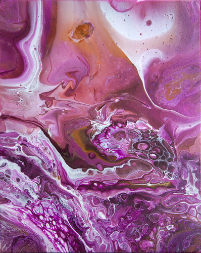 Magenta pink abstraction. by Svetlana Saratova, Painting for Sale on Select