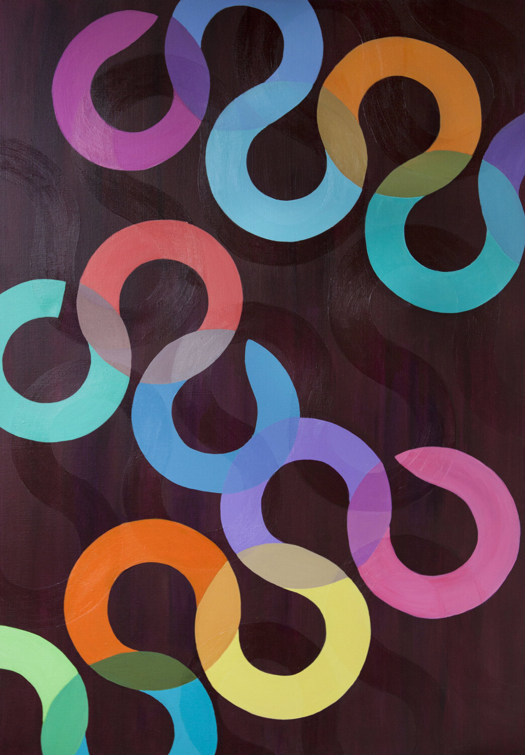 Colored circles, abstraction Svetlana Saratova Original painting for sale