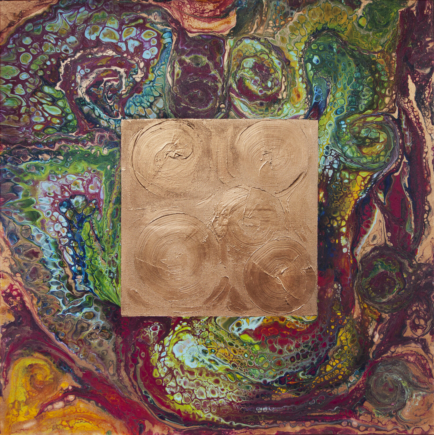 Square in square 3 Svetlana Saratova Original painting for sale