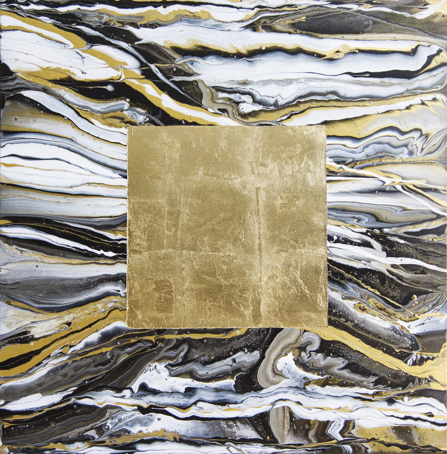 Square in square 4 Svetlana Saratova Original painting for sale