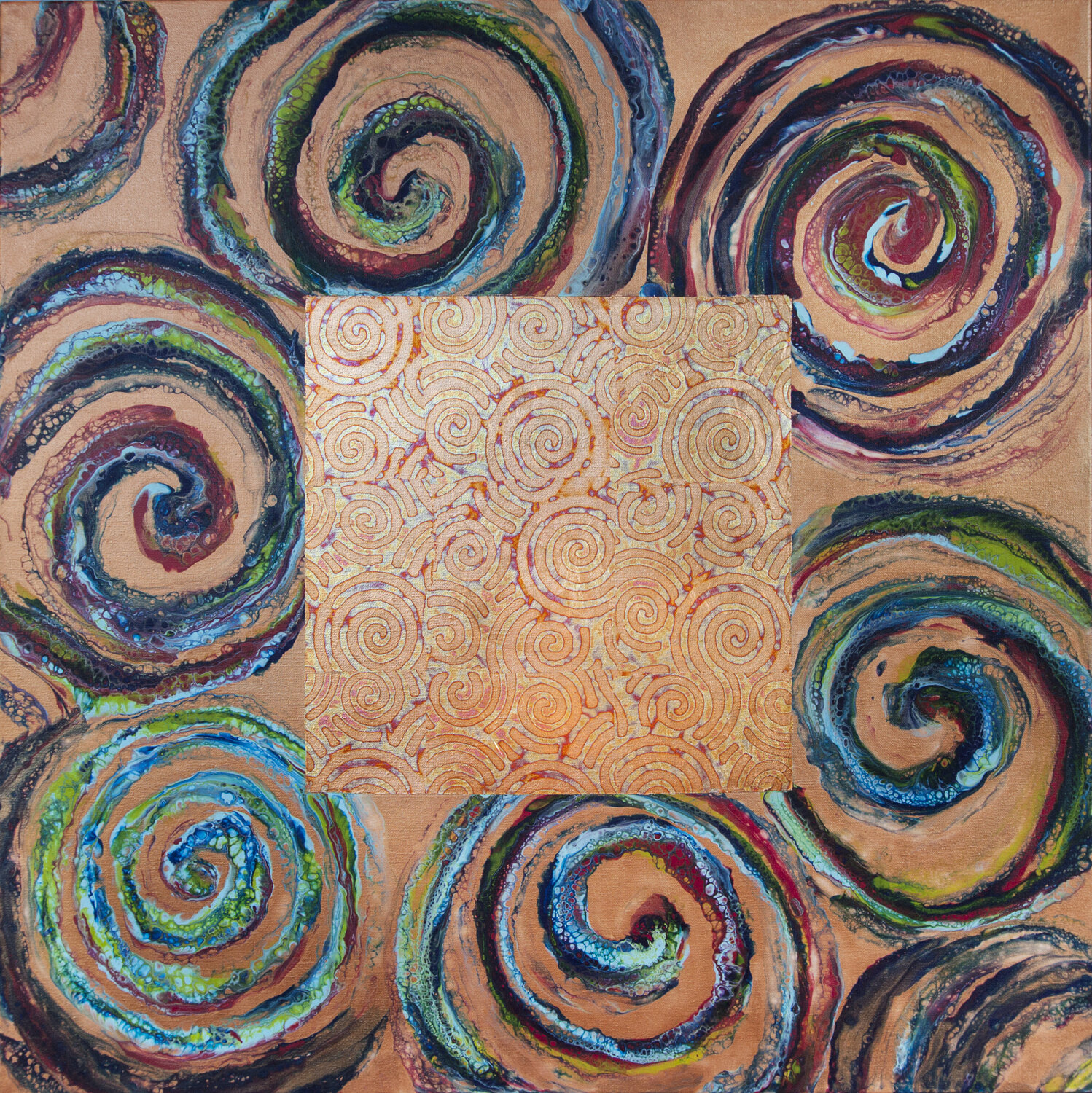 Square in square 6 Svetlana Saratova Original painting for sale