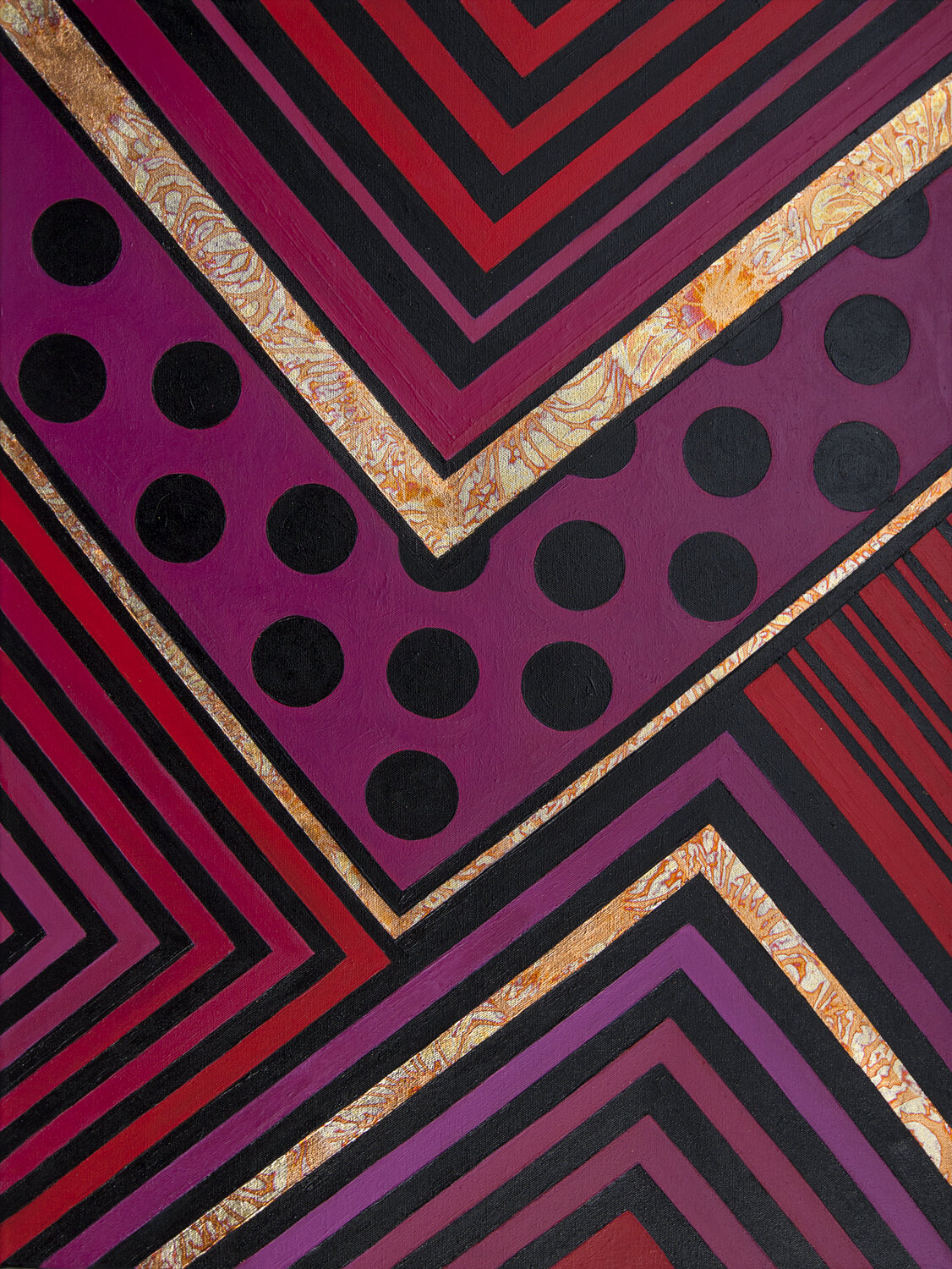 Graphics. Magenta-black-gold Svetlana Saratova Original painting for sale