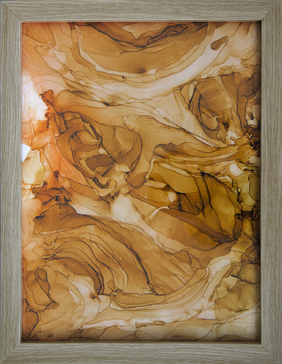 Orange fontasia. Abstractia Svetlana Saratova Original painting for sale