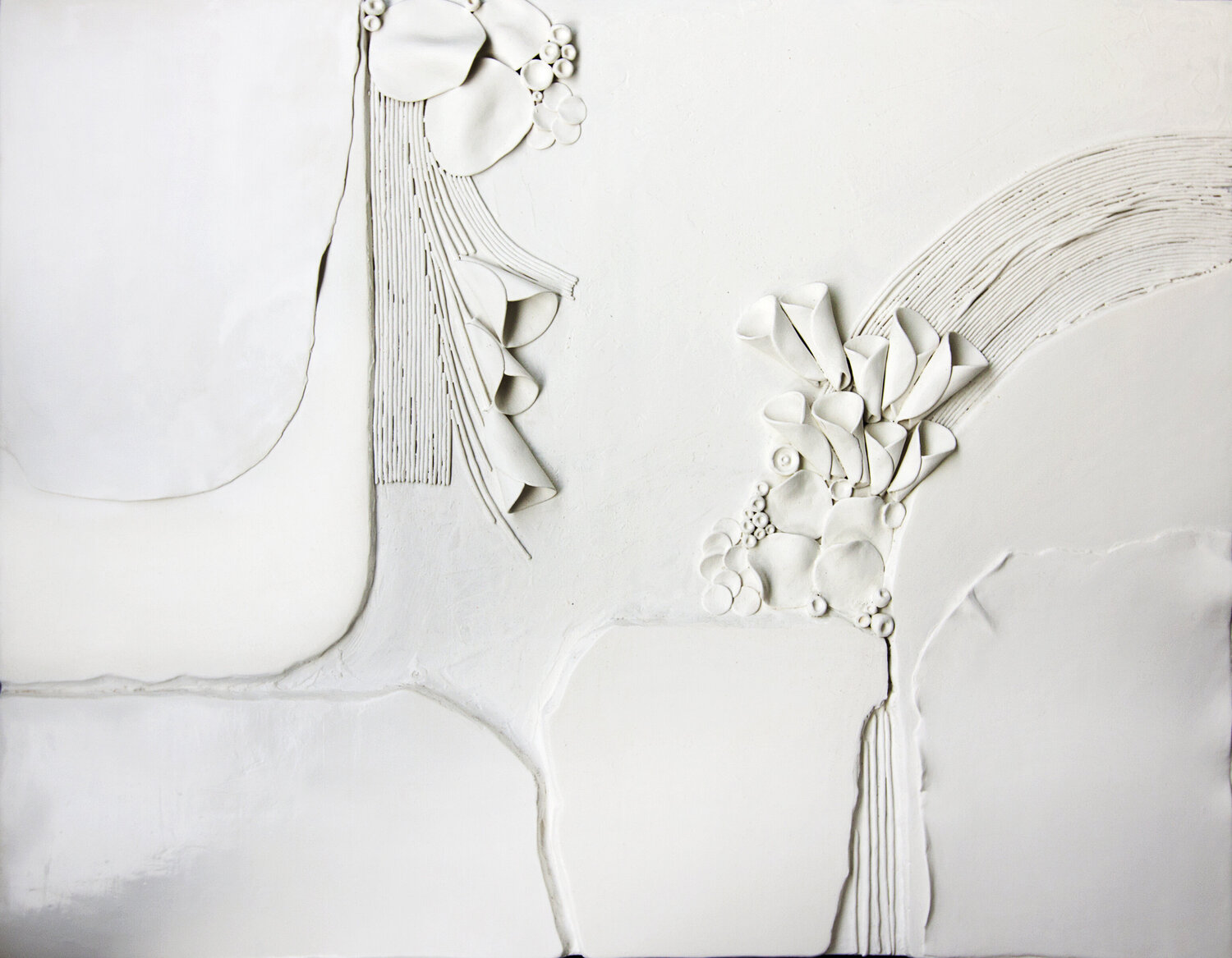 Callas on white. Abstraction. Mixed technique. Svetlana Saratova Original painting for sale