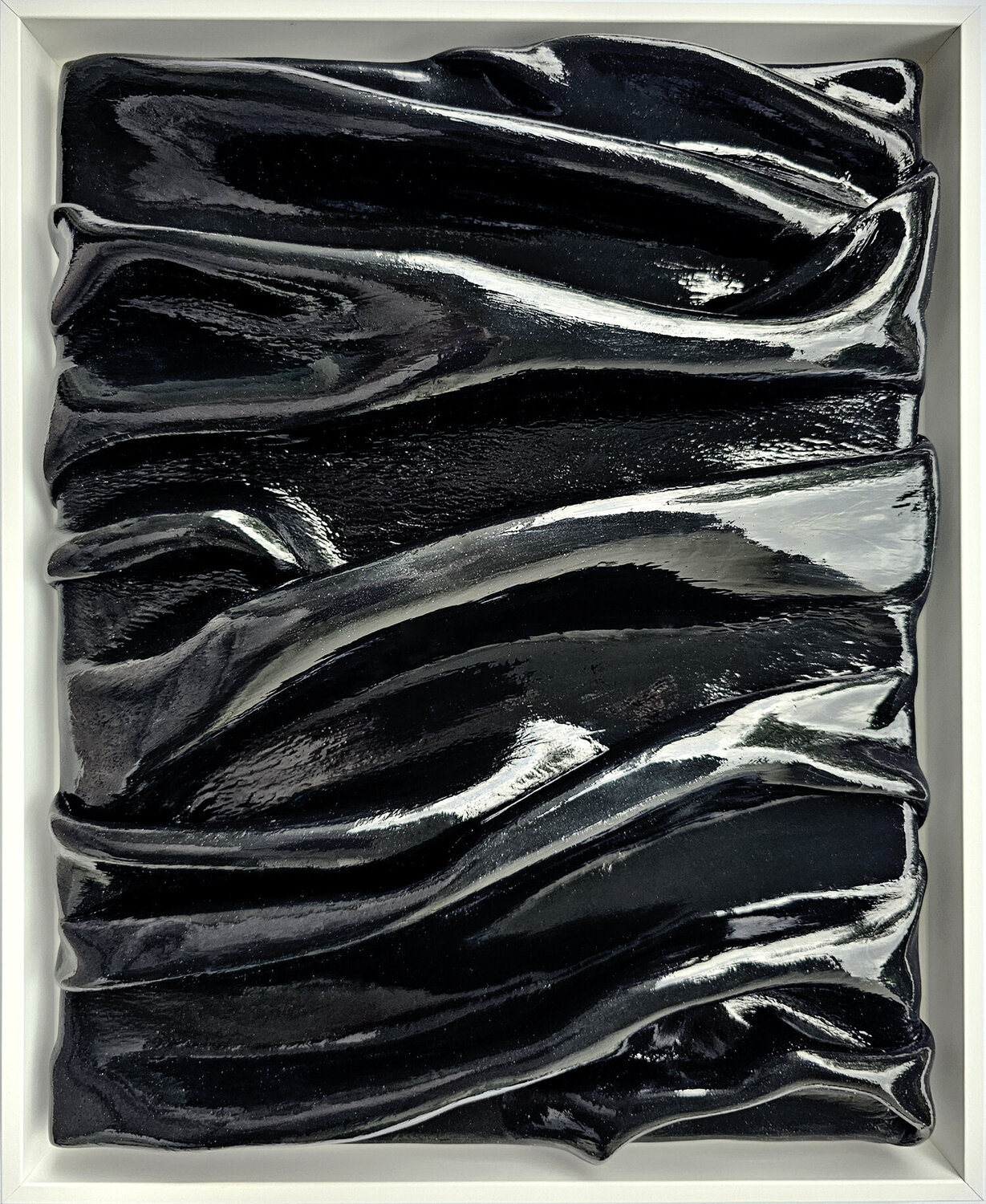 Black lacqured foldes Svetlana Saratova Original painting for sale