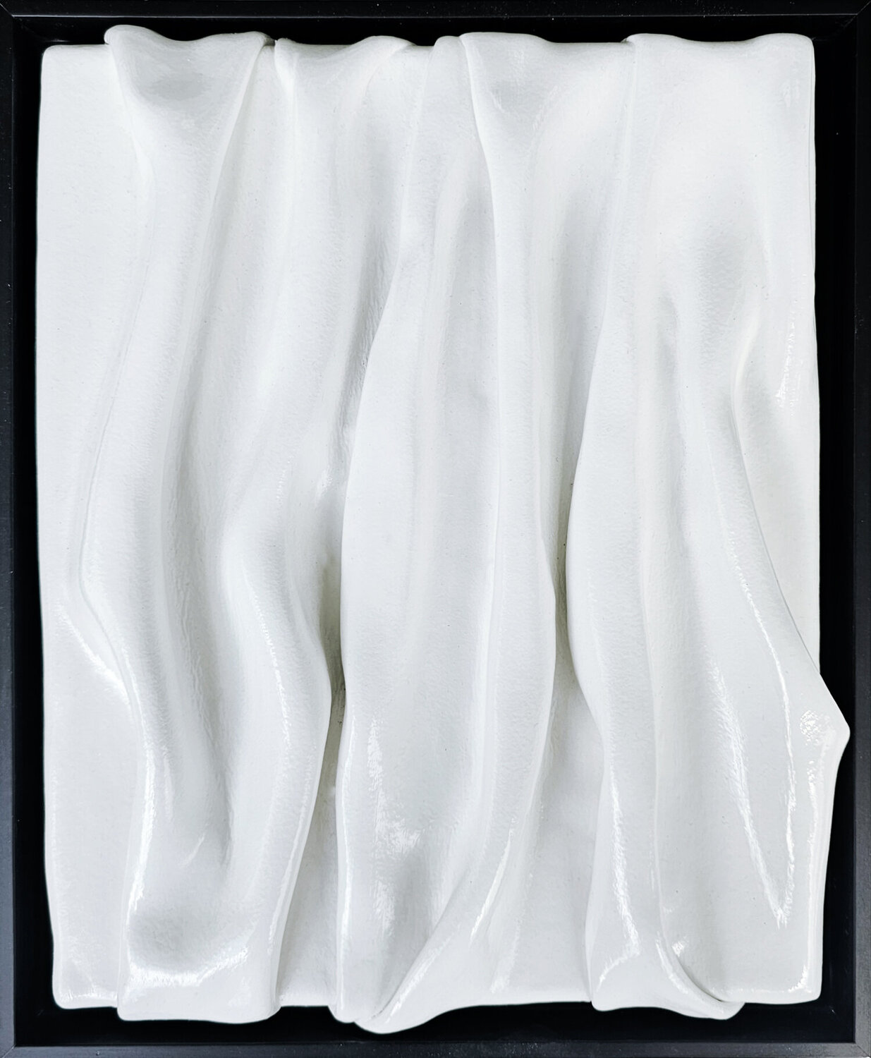 White lacqured foldes Svetlana Saratova Original painting for sale