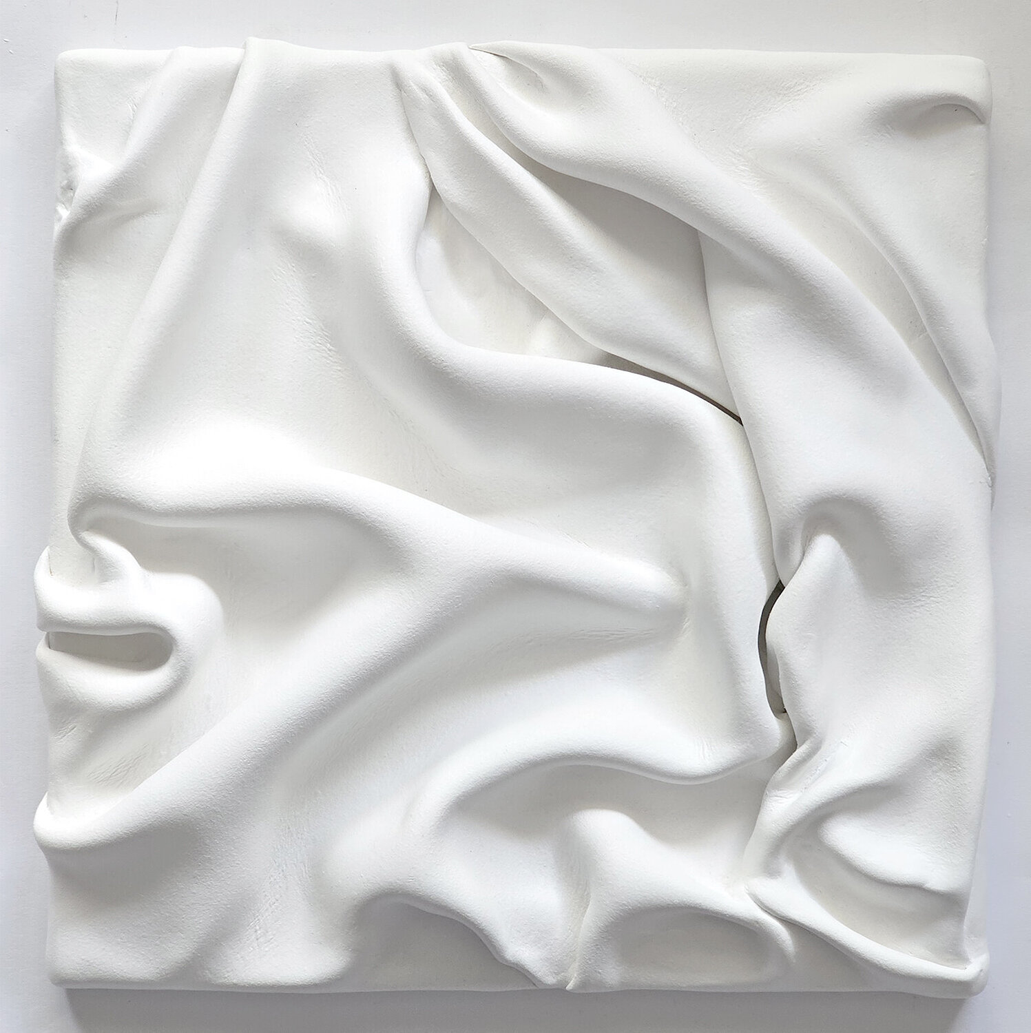 White folds 11. 3D abstraction. Svetlana Saratova Original painting for sale