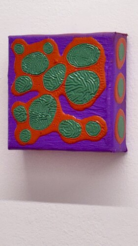 Small Ying - Yang - Purple - Orange - Green by Pablo Contrisciani, Painting for Sale on Select