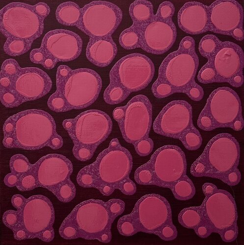 Ying - Yang - Dark Magenta  - Magenta - Light Magenta by Pablo Contrisciani, Painting for Sale on Select