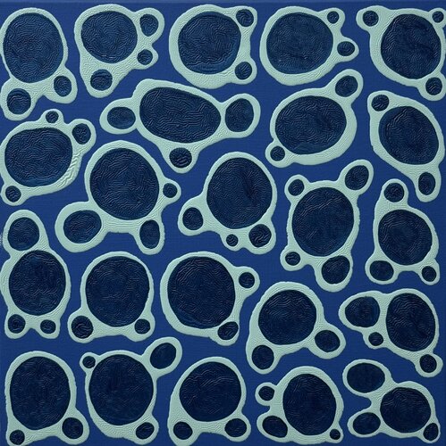 Ying - Yang - Cerulean Blue - Light Blue - Dark Blue by Pablo Contrisciani, Painting for Sale on Select