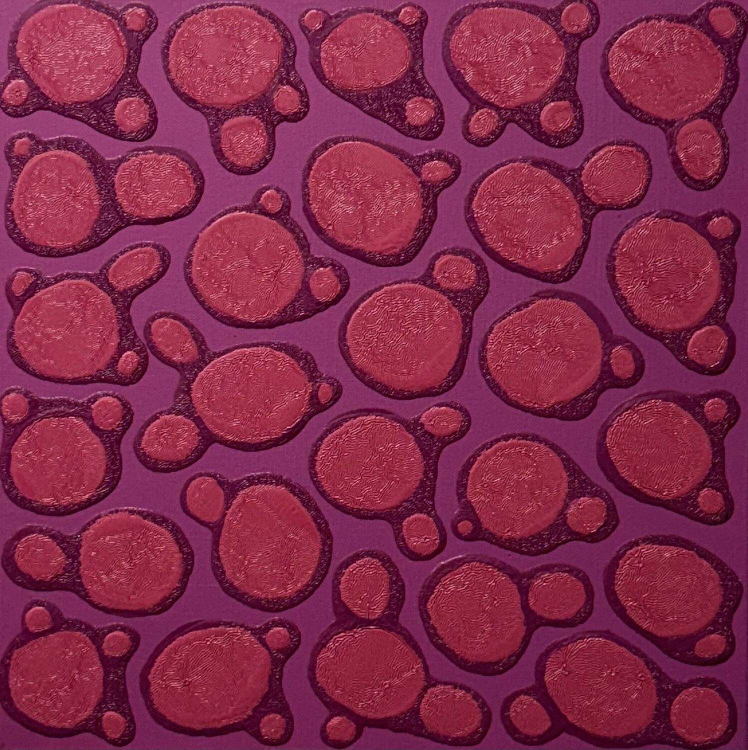 Ying - Yang -    Magenta - Dark Magenta - Pink Pablo Contrisciani Original painting for sale