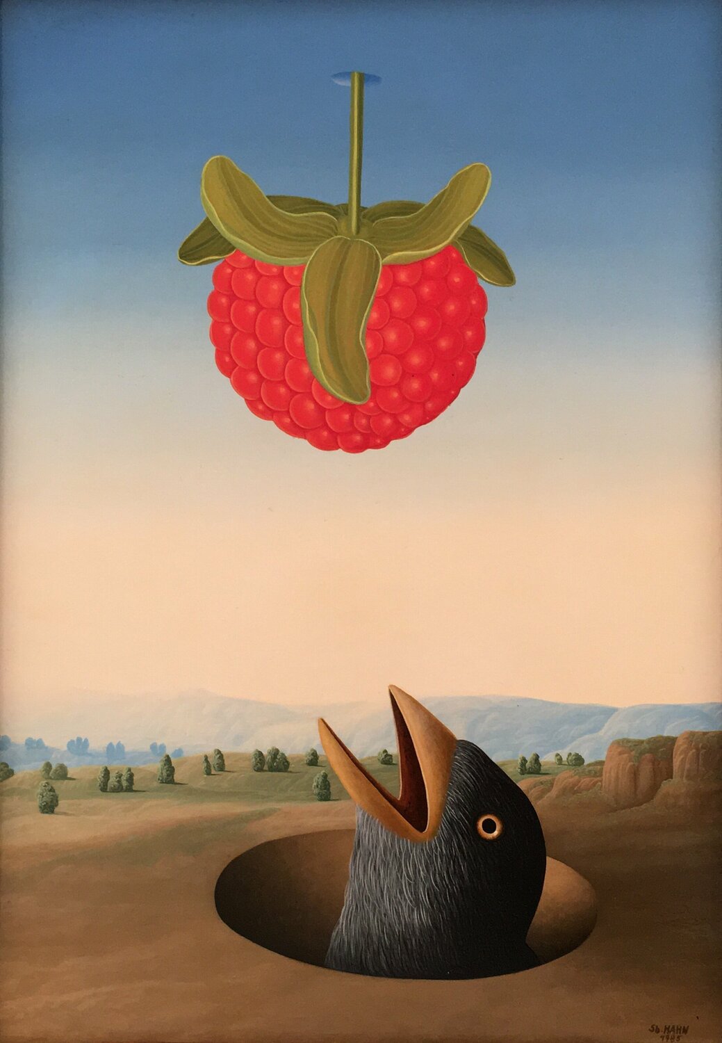 Die rote Frucht Siegbert Hahn Original painting for sale