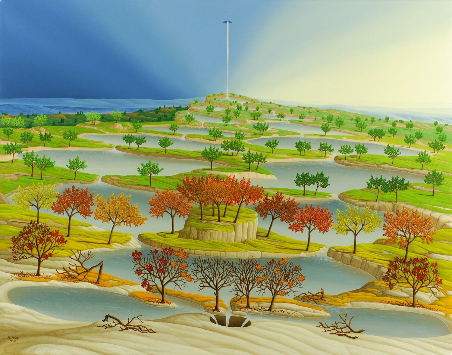 Ein Kreislauf der Zeit Siegbert Hahn Original painting for sale