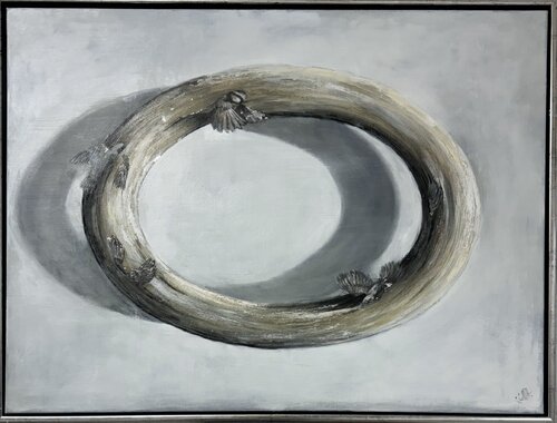 Flock by Behnaz Larsen, Painting for Sale on Select