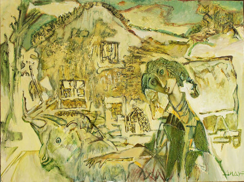 Abandoned house in Montinyak by Galya Didur, Painting for Sale on Select