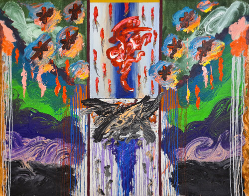 Prinzendorf Elegies III (Requiem for Hermann Nitsch) by Maximilian Davis, Painting for Sale on Select