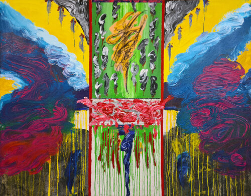 Prinzendorf Elegies IV (Requiem for Hermann Nitsch) by Maximilian Davis, Painting for Sale on Select