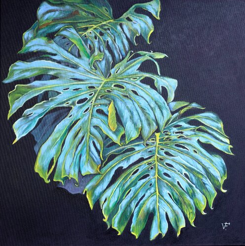 Pianta di Monstera. by Viktoriya Filipchenko, Painting for Sale on Select