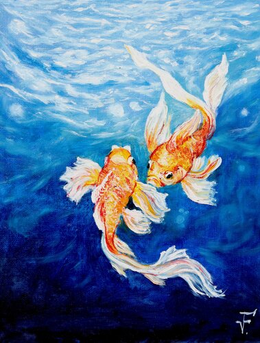 I pesci d'oro. by Viktoriya Filipchenko, Painting for Sale on Select