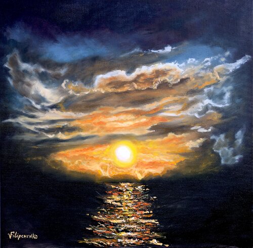 Il chiaro di luna. by Viktoriya Filipchenko, Painting for Sale on Select