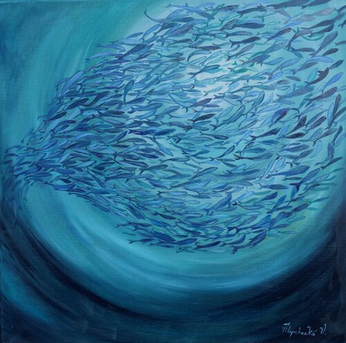 Il cerchio dei Pesci. by Viktoriya Filipchenko, Painting for Sale on Select