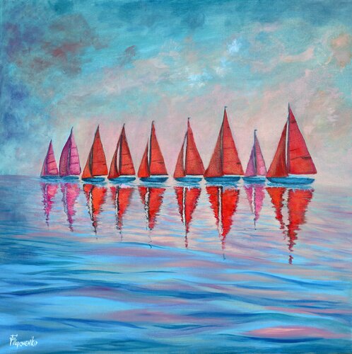 Le Yacht Rosse. by Viktoriya Filipchenko, Painting for Sale on Select