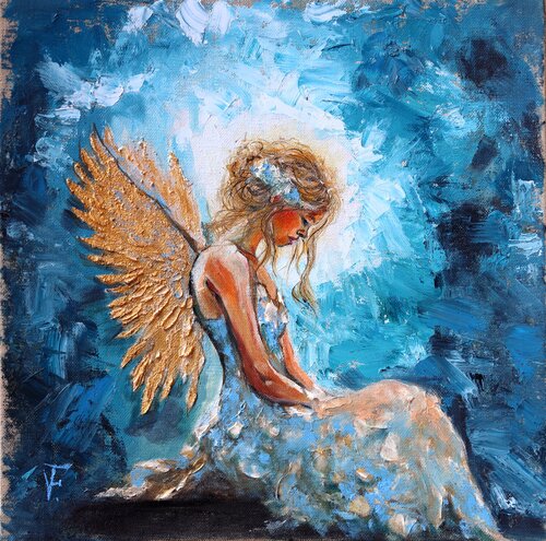 L'Angelo Custode. by Viktoriya Filipchenko, Painting for Sale on Select