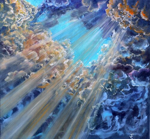 Sky. by Viktoriya Filipchenko, Painting for Sale on Select