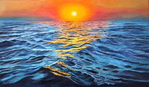The Sea Sunset. by Viktoriya Filipchenko, Painting for Sale on Select