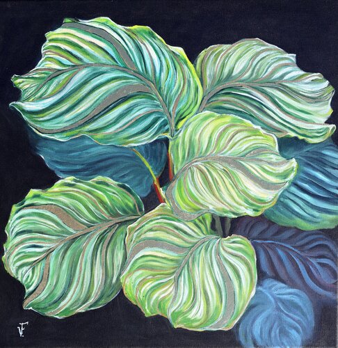 Foglie verdi. by Viktoriya Filipchenko, Painting for Sale on Select