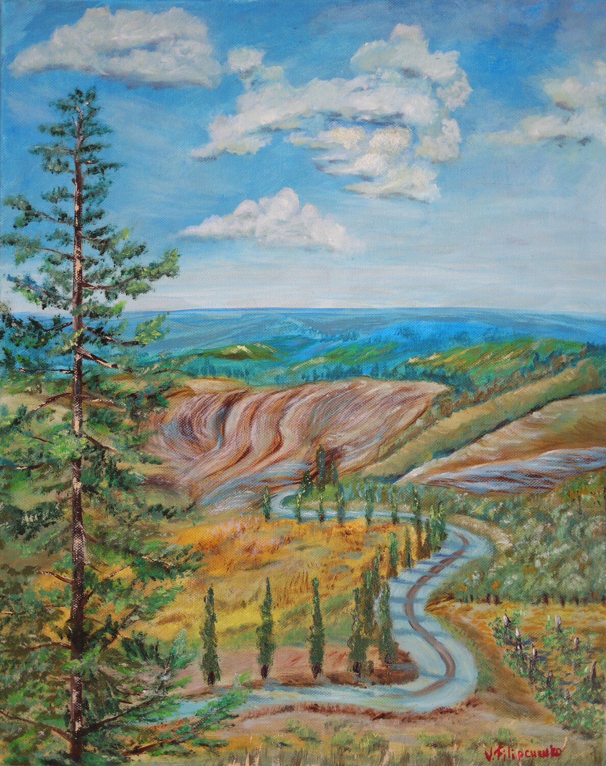 Paesaggio Toscano. Viktoriya Filipchenko Original painting for sale