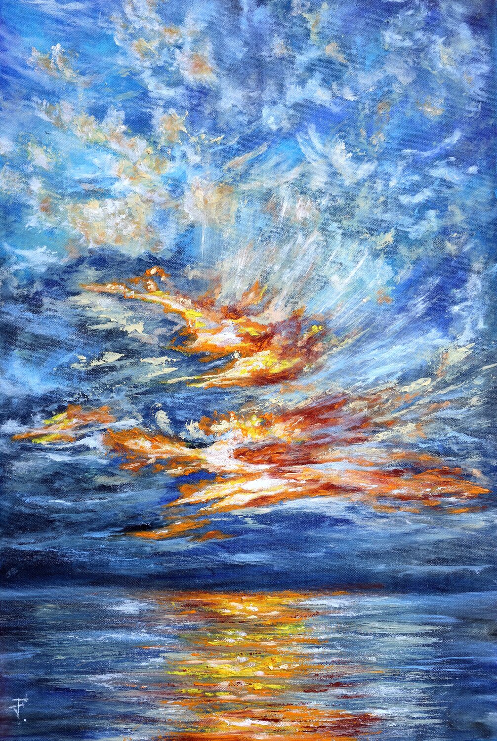 Il cielo al tramonto. Viktoriya Filipchenko Original painting for sale