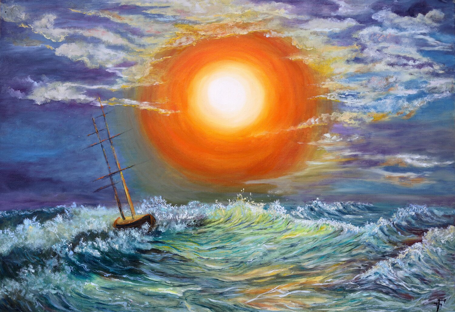 Nel chiaro di Luna. Viktoriya Filipchenko Original painting for sale
