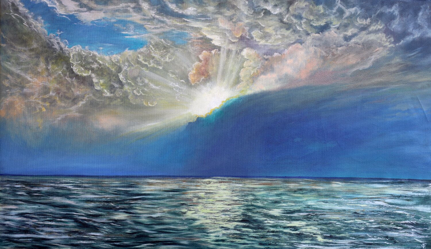 Le nuvole sul mare.. Viktoriya Filipchenko Original painting for sale
