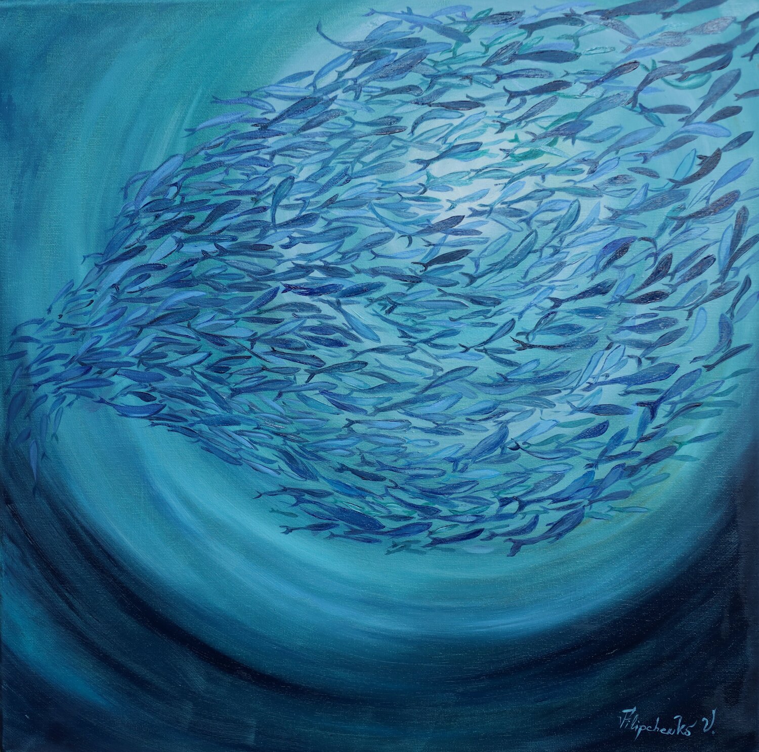 Il cerchio dei Pesci. Viktoriya Filipchenko Original painting for sale
