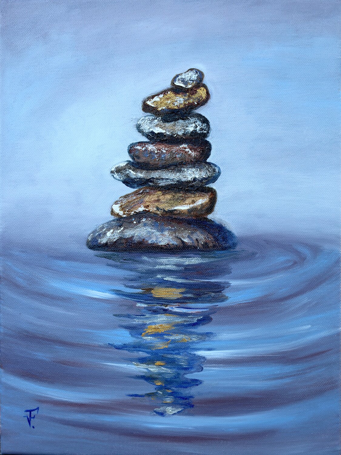 Ometti di pietra. Viktoriya Filipchenko Original painting for sale