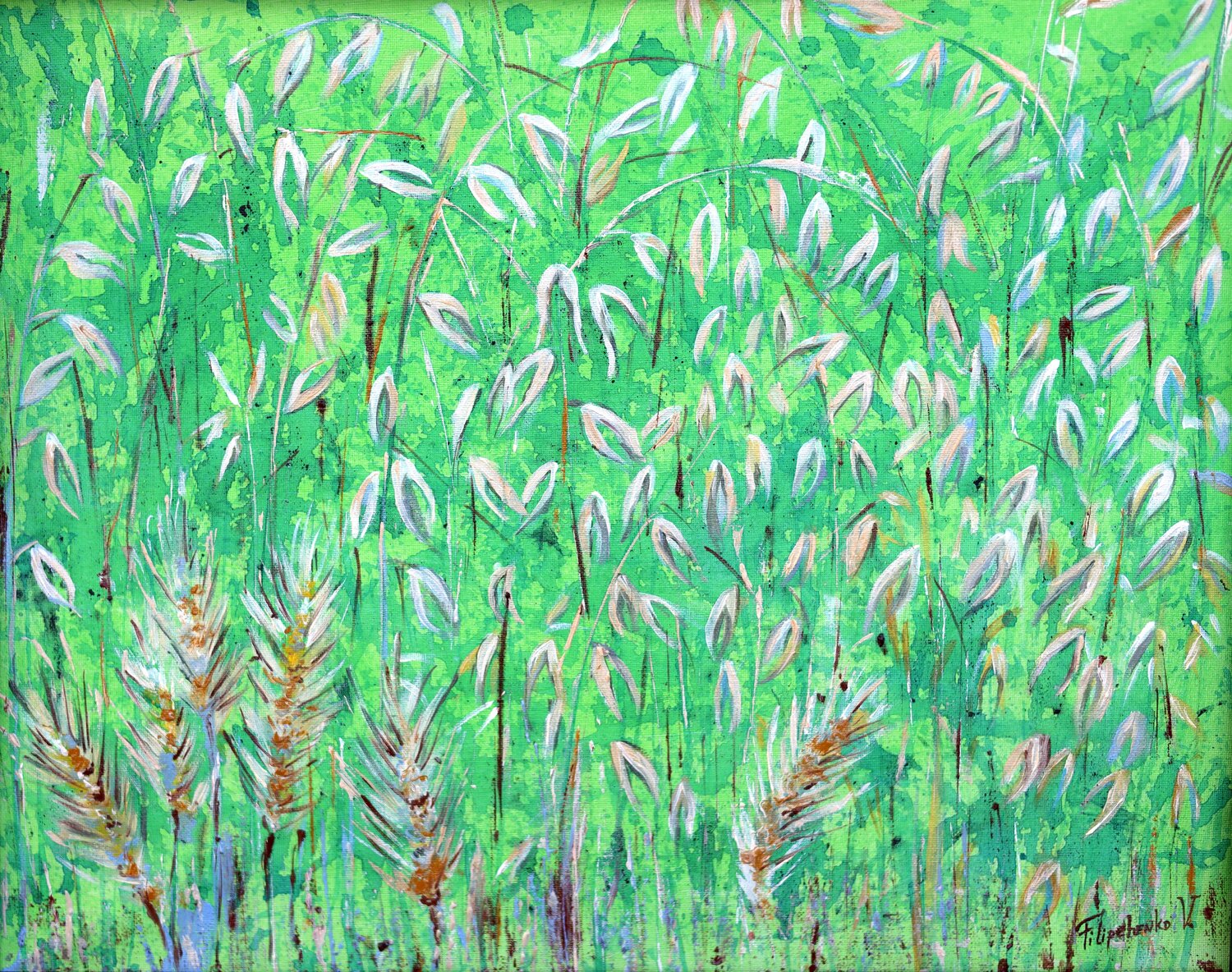L'erba del campo. Viktoriya Filipchenko Original painting for sale