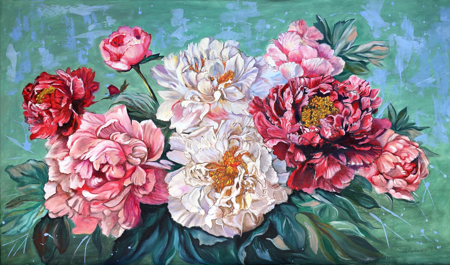 Peonies. Viktoriya Filipchenko Original painting for sale