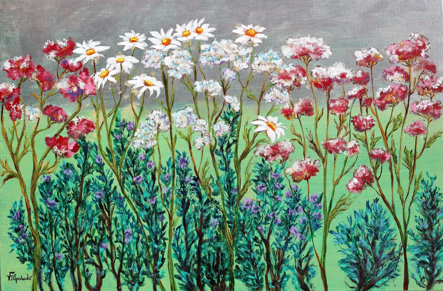 Fiori del campo. Viktoriya Filipchenko Originalgemälde zu verkaufen