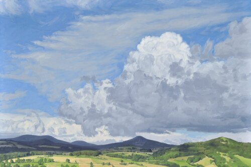 Vingt juin, nuages, suc de Jalore by Anne Baudequin, Painting for Sale on Select