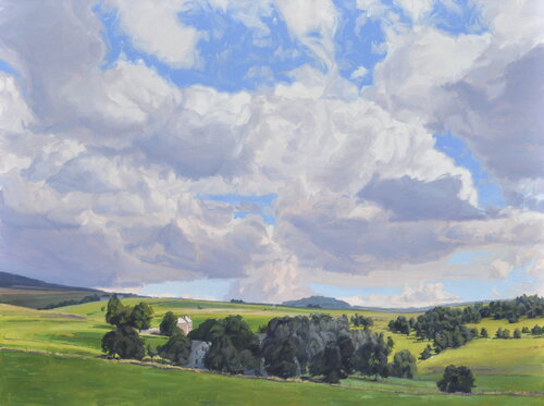 Nuages d’été sur la Massif du Mézenc by Anne Baudequin, Painting for Sale on Select